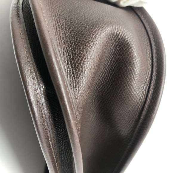 HERMES Evelyne Dark Brown Crossbody - Picture 11 of 13